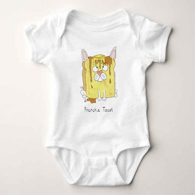 Funny French Bulldog Frenchie Dog Cute Kids Baby Bodysuit (Front)