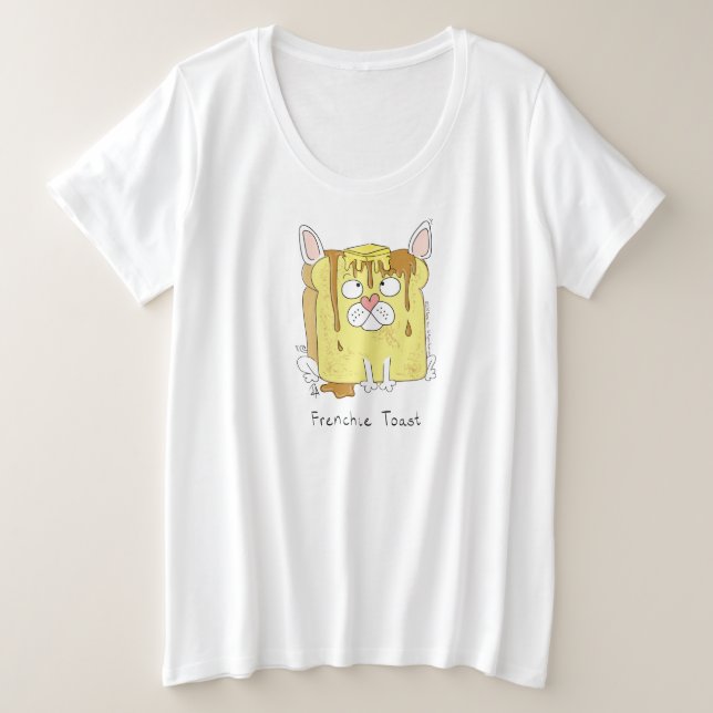 Funny French Bulldog Frenchie Dog Cute Kids Plus Size T-Shirt (Design Front)