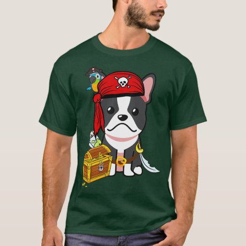 Funny french bulldog is a pirate T_Shirt