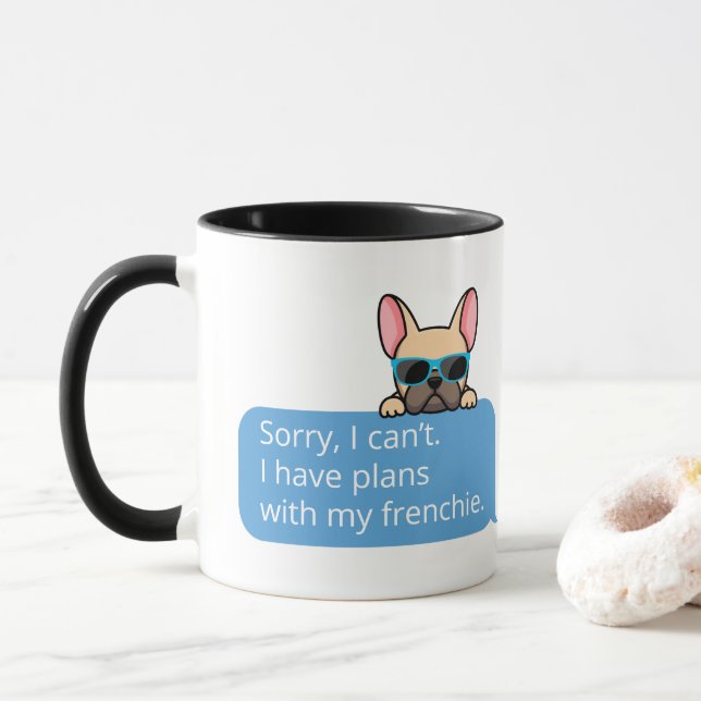Funny French Bulldog Mug (With Donut)
