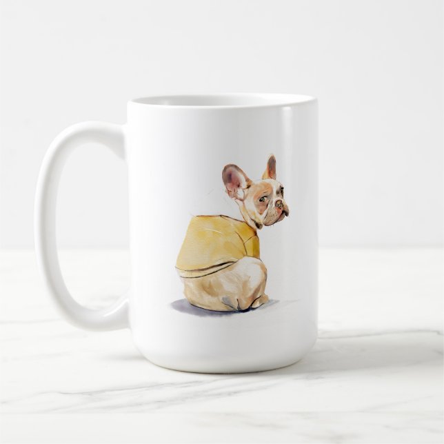 Funny French Bulldog Mug – Frenchie Coffee Mug (Left)