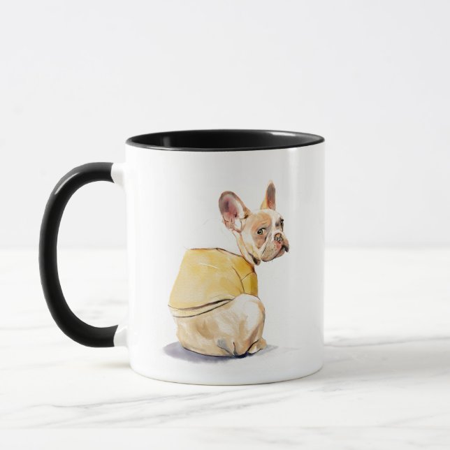 Funny French Bulldog Mug – Frenchie Coffee Mug (Left)