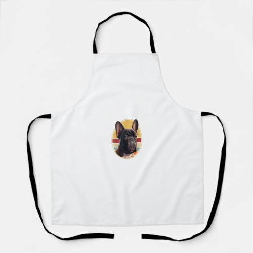 Funny French Bulldog Retro Outfits Clothes Cute Fr Apron