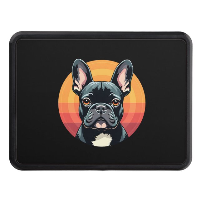 Funny French Bulldog Retro Outfits Clothes Cute Fr Hitch Cover (Front)