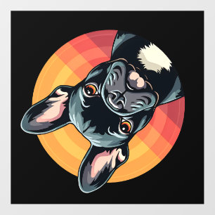 Funny French Bulldog Retro Outfits Clothes Cute Fr Wall Decal