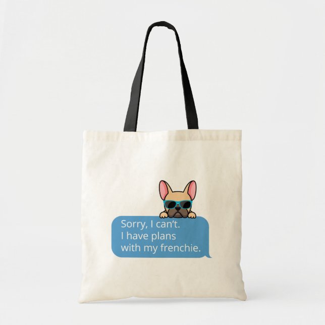 Funny French Bulldog Tote Bag (Front)