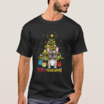 Funny French Bulldog With Christmas Tree  for Men  T-Shirt