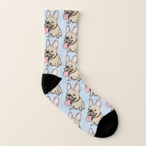 Funny French Bulldogs Pattern Cute Frenchie Dog Socks