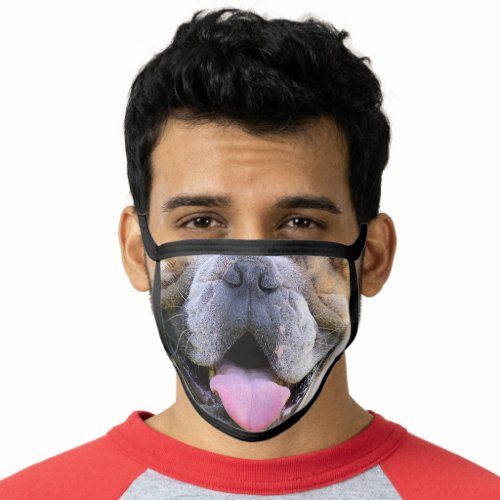 Funny French Bulldogs Snout Animal Portrait Face Mask