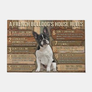 Funny French Bulldogs Welcome Doormat, Bulldog Mat