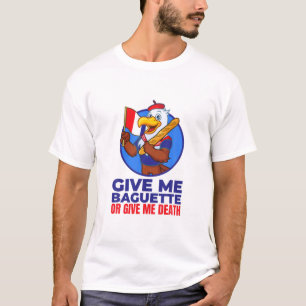 Funny French Eagle Holding Baguette, Bastille Day T-Shirt