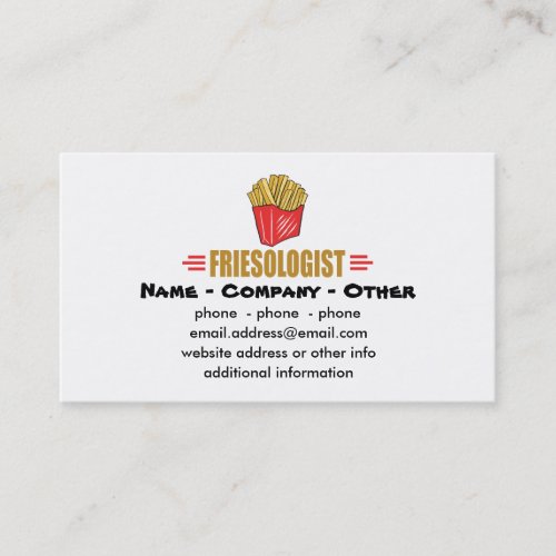 Funny French Fries Business Card