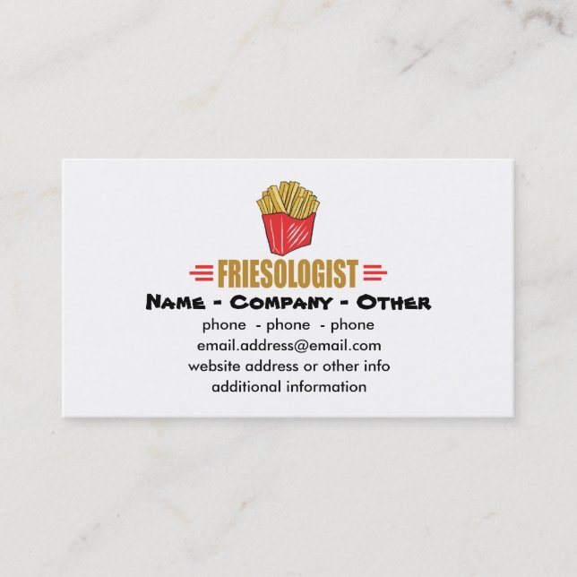 Funny French Fries Business Card (Front)
