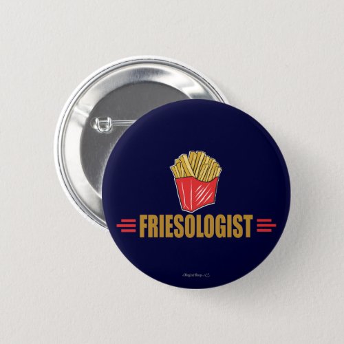 Funny French Fries Button