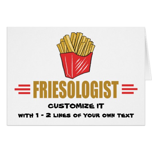 Funny French Fries Cards (Front Horizontal)