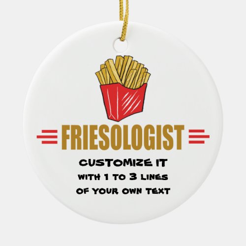 Funny French Fries Ceramic Ornament