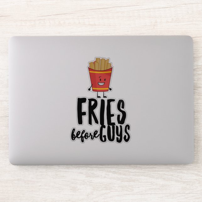 Funny French Fries Quotable Vinyl Sticker (Computer)