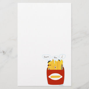 Funny French Fries Stationery