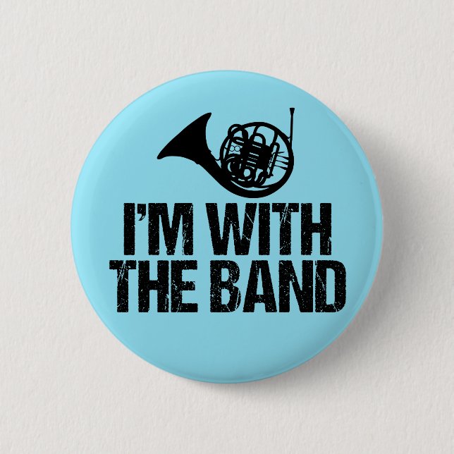 Funny French Horn Button (Front)