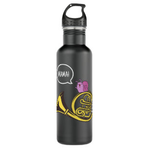 Funny French Horn Mama Snail Music Band Joke Gift3 Stainless Steel Water Bottle