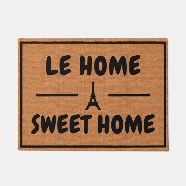 Funny French Humor Rustic Brown Minimalist Doormat (Front)