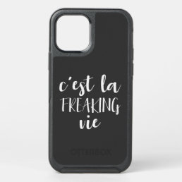 Funny French Quote in Black and White OtterBox Symmetry iPhone 12 Case