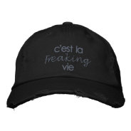 Funny French Quote In Black Embroidered Baseball Cap at Zazzle