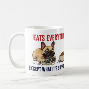 Funny Frenchie Chaos Dog Mom Cartoon Art Coffee Mug