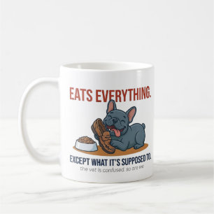 Funny Frenchie Chaos Dog Mom Cartoon Art Coffee Mug