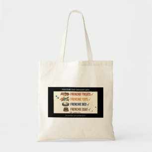 Funny Frenchie Mom Grocery List French Bulldog Hum Tote Bag