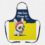 Funny Frenchie Rosie The Riveter Apron at Zazzle