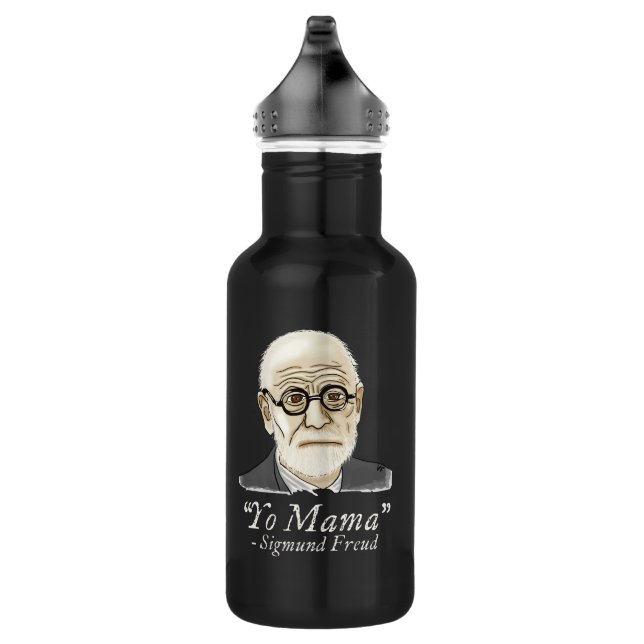 Funny Freud Psychology Stainless Steel Water Bottle (Right)