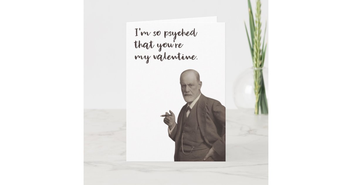 Funny Freud Psychology Valentine Card Zazzle