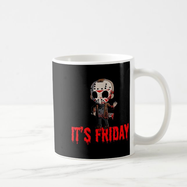 Funny Friday 13th Funny Halloween Horror  Coffee Mug (Right)