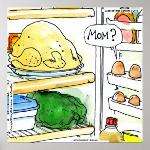 Funny Fridge Chicken Egg Family Poster