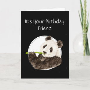 Funny, Friend Birthday, Panda, Asian Bear Card