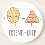 Funny Friend-chip Potato Chips Coaster at Zazzle