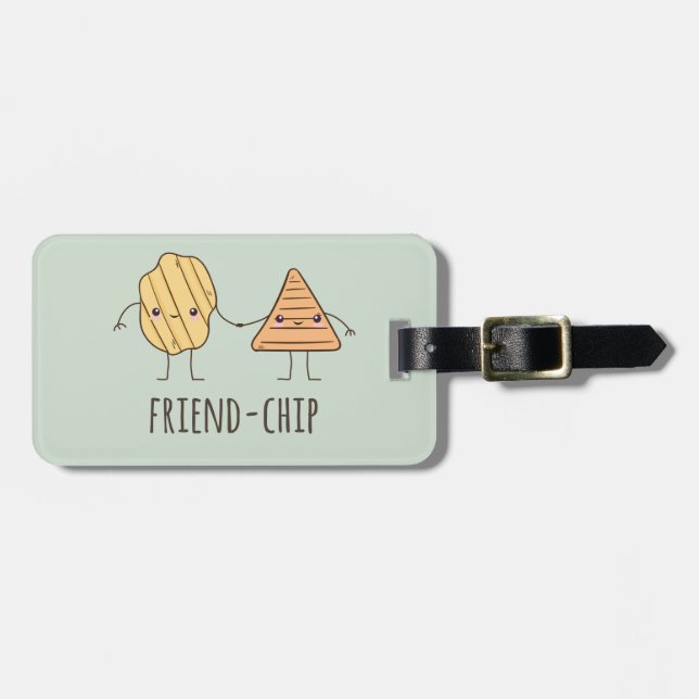 Funny Friend-chip potato chips Luggage Tag (Front Horizontal)