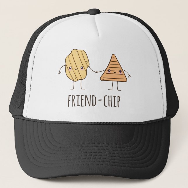 Funny Friend-chip potato chips Trucker Hat (Front)