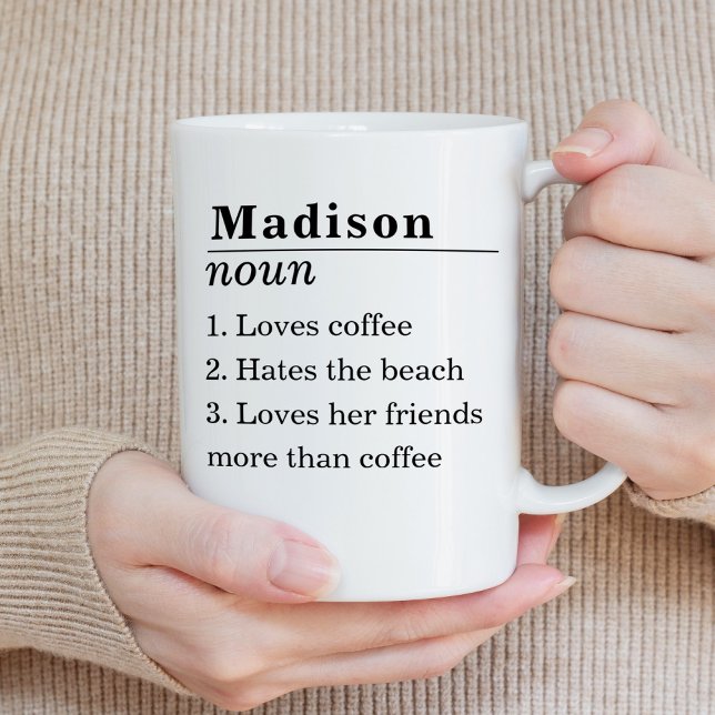 Funny Friend Personalized Name Definition Coffee Mug (Creator Uploaded)