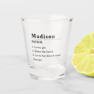 Funny Friend Personalized Name Definition Shot Glass