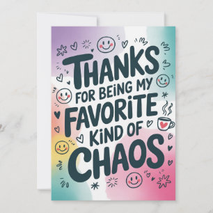 Funny Friend Thank You Card