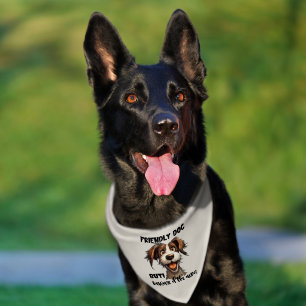 Funny friendly dog pet owner word art bandana collar
