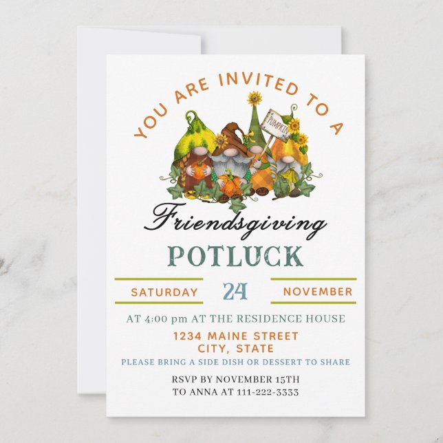 Funny Friendsgiving  Invitation (Front)