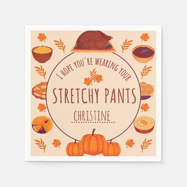 Funny Friendsgiving Party Tableware  Napkins (Front)