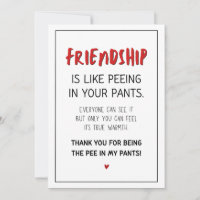 Funny friendship card, friend postcard, humorous
