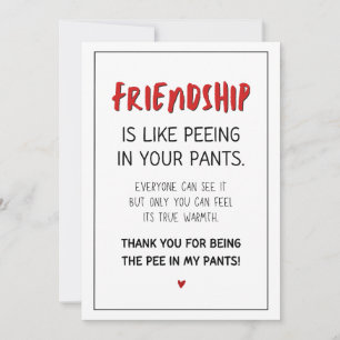 Funny friendship card, friend postcard, humorous holiday card
