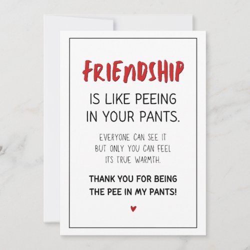 Funny friendship card friend postcard humorous holiday card