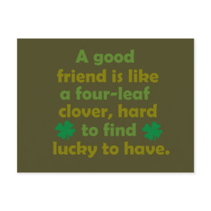 Funny friendship quote postcard