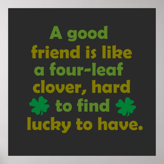 Funny friendship quote poster (Front)